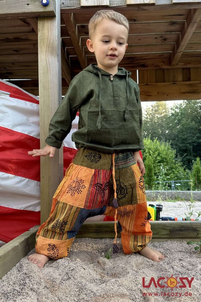 Kinder Hemd | Fisherman Kurtha für Kids | Unisex | GRÜN – Bild 2
