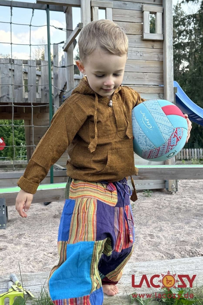 Kinder Hemd | Fisherman Kurtha für Kids | Unisex | SENFBRAUN – Bild 3