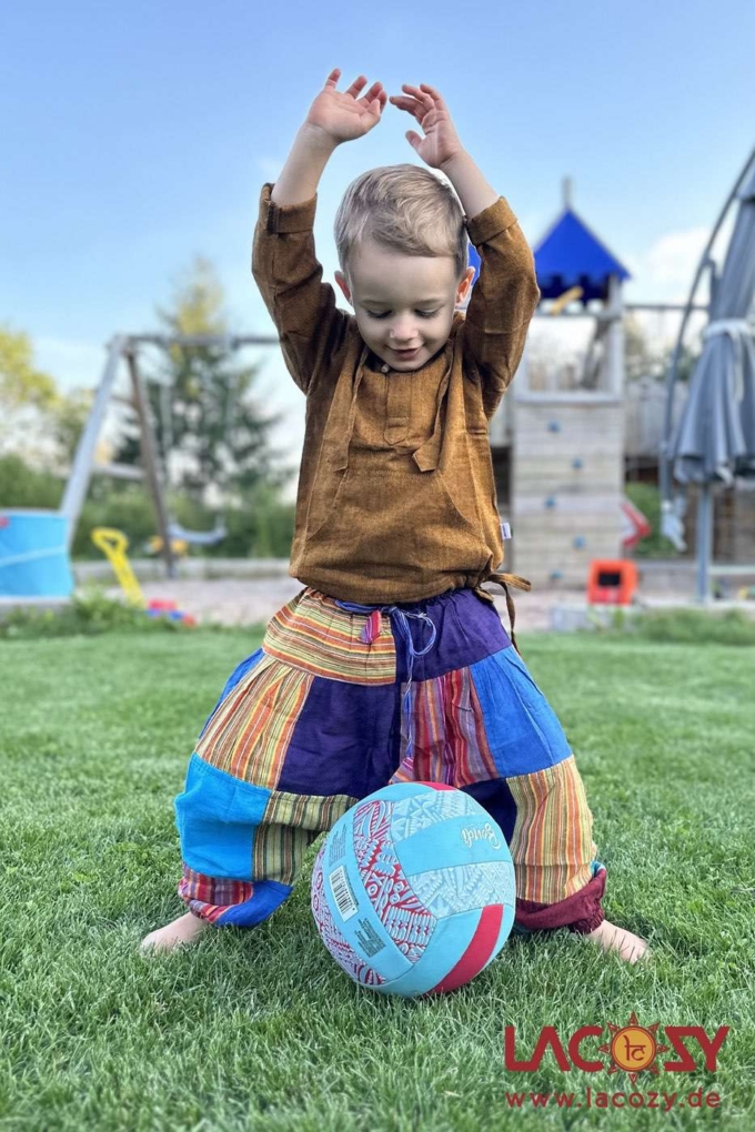 Kinder Hemd | Fisherman Kurtha für Kids | Unisex | SENFBRAUN – Bild 6