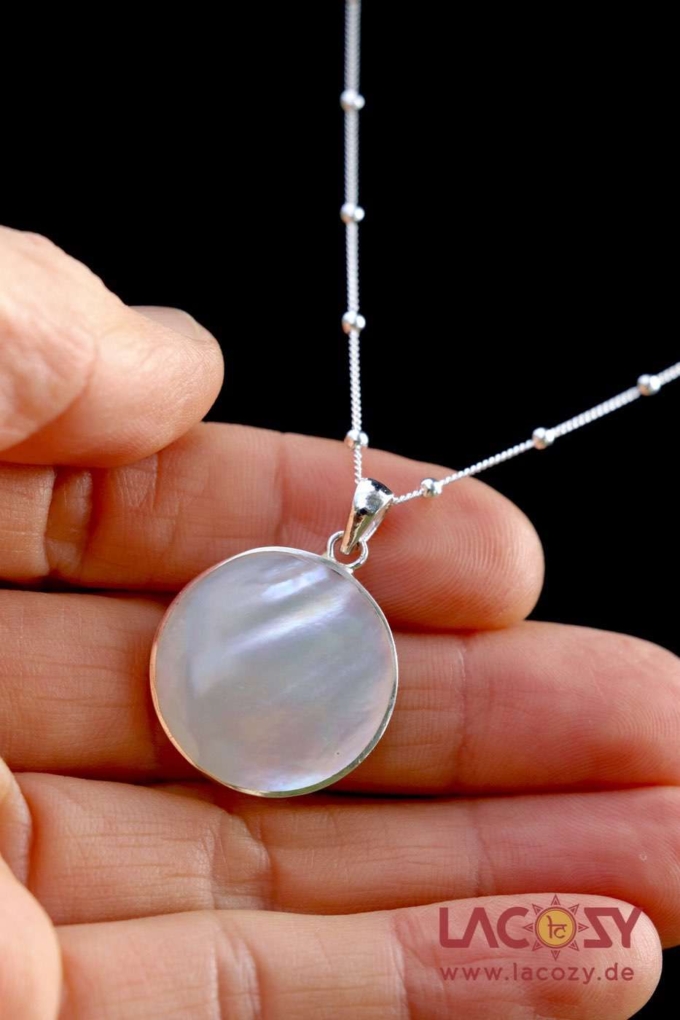Anhänger BLUME DES LEBENS mit Silberkette | 925.- Sterling | Doppelseitig – Bild 5