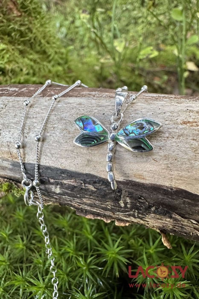 Filigrane LIBELLEN Halskette | 925.-Silber | ABALONE PAUA – Bild 4