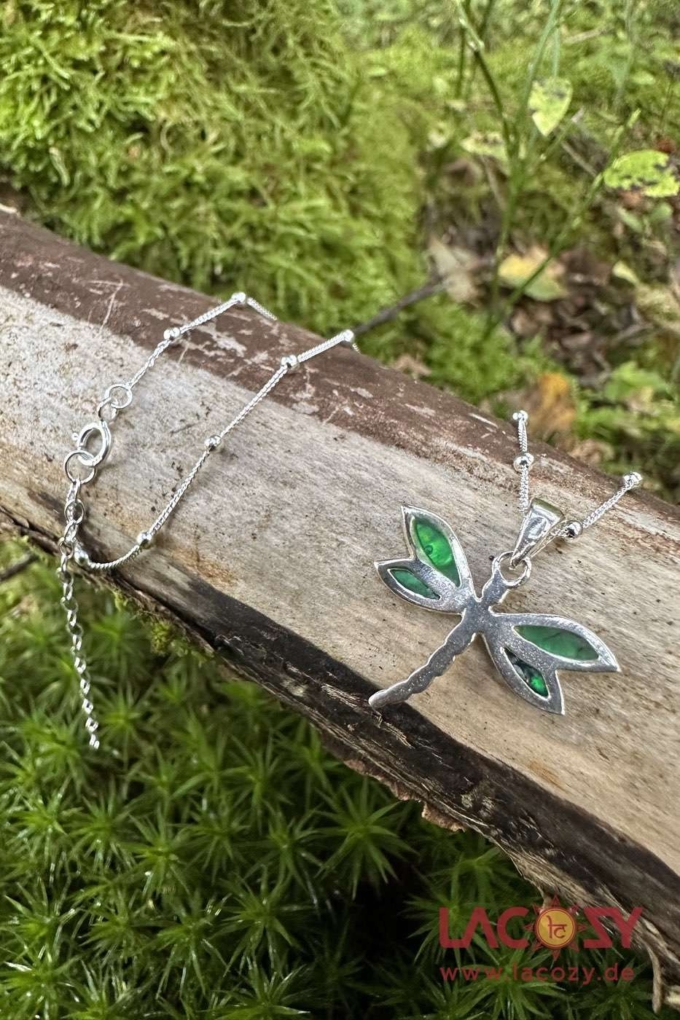 Filigrane LIBELLEN Halskette | 925.-Silber | ABALONE PAUA – Bild 5