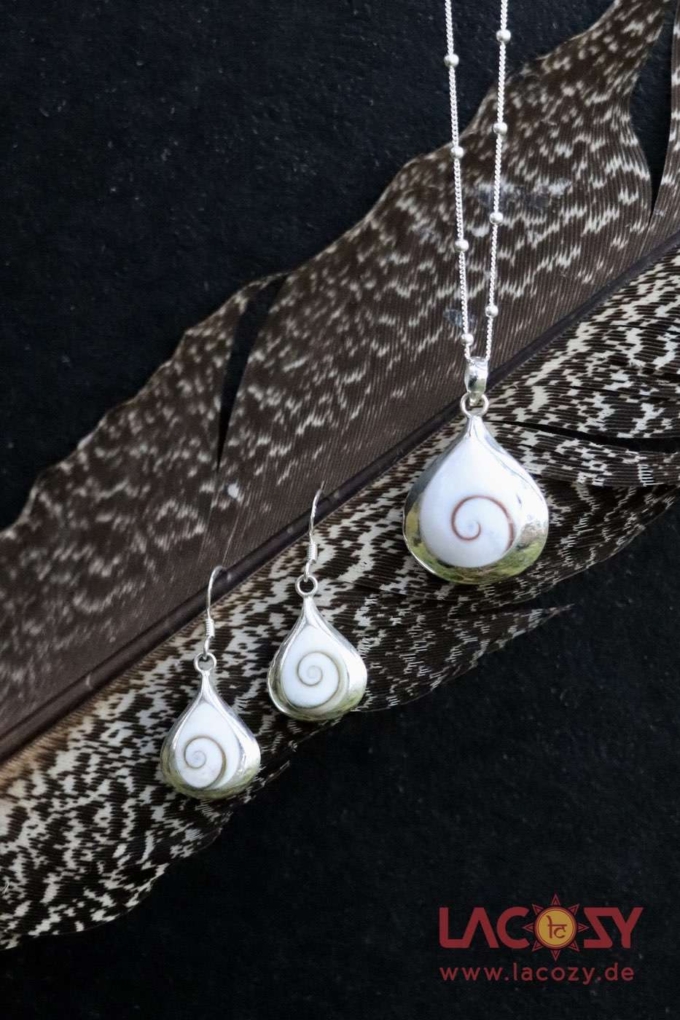 SHIVA EYE / PERLMUTT Ohrringe | 925.-Silber | doppelseitig – Bild 6