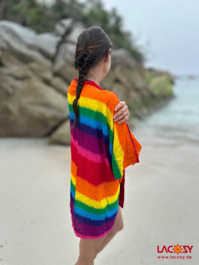 luftiger REGENBOGEN Kimono – Bild 3