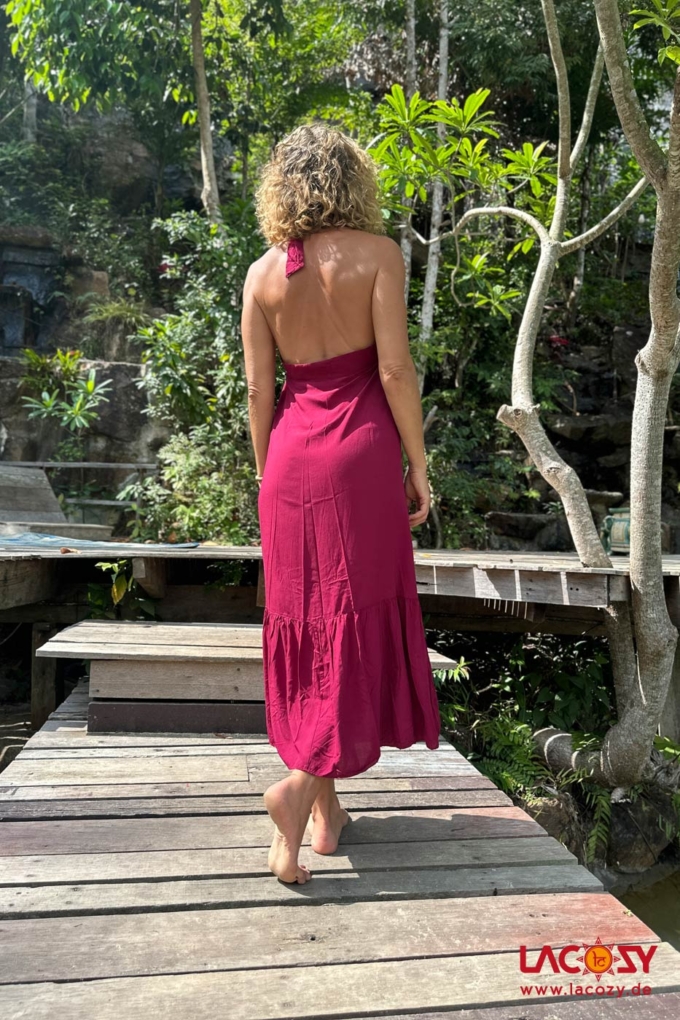 Wickelrock und Boho Kleid AKAMI | WEINROT – Bild 4