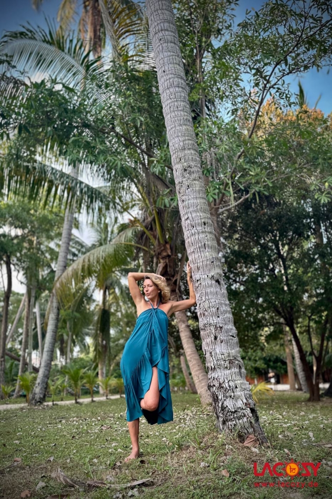 Wickelrock und Boho Kleid AKAMI | PETROL – Bild 7