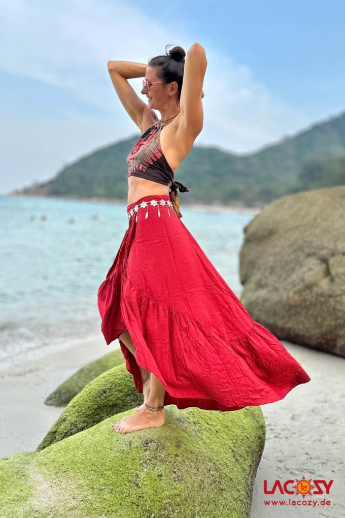 Wickelrock und Boho Kleid AKAMI | RUST