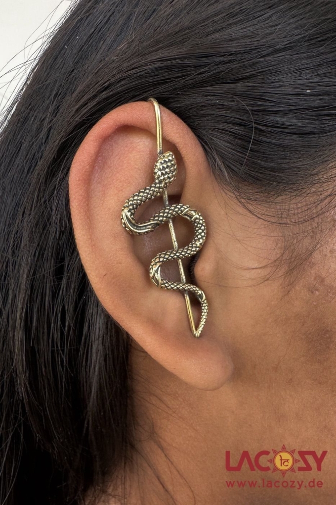 Magischer Manschetten Ohrring SNAKE | Gold
