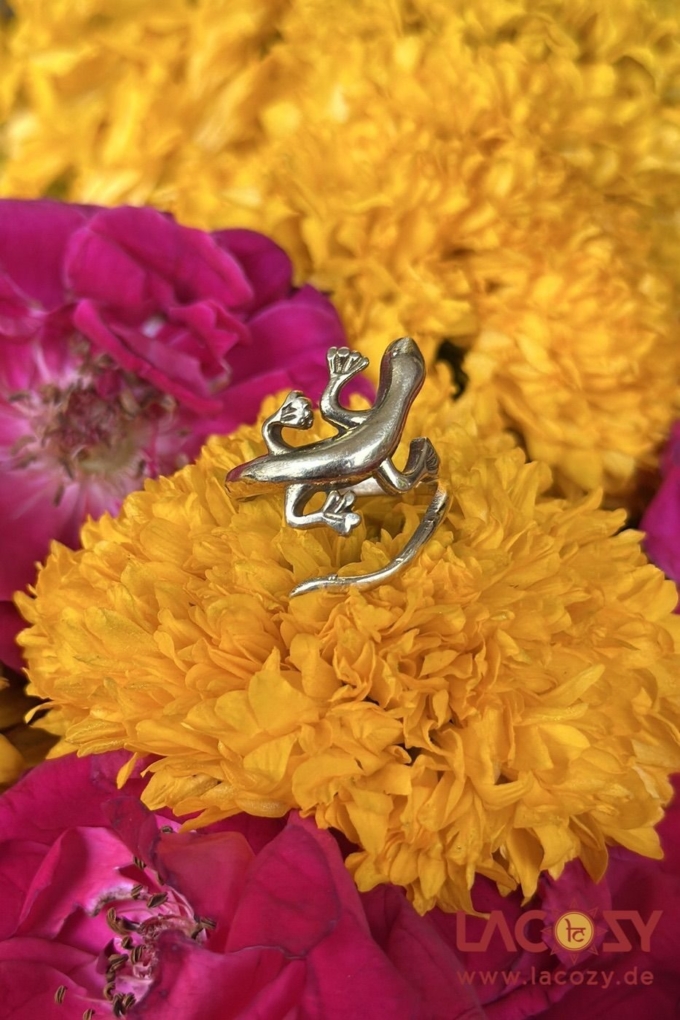 Verspielter GECKO Ring  | Gold