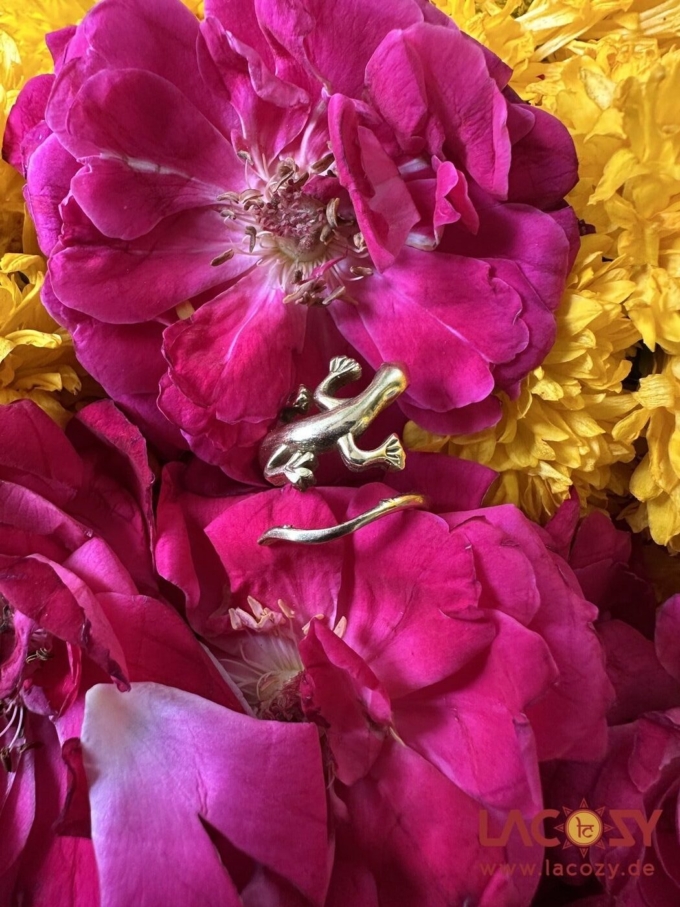 Verspielter GECKO Ring  | Gold – Bild 3