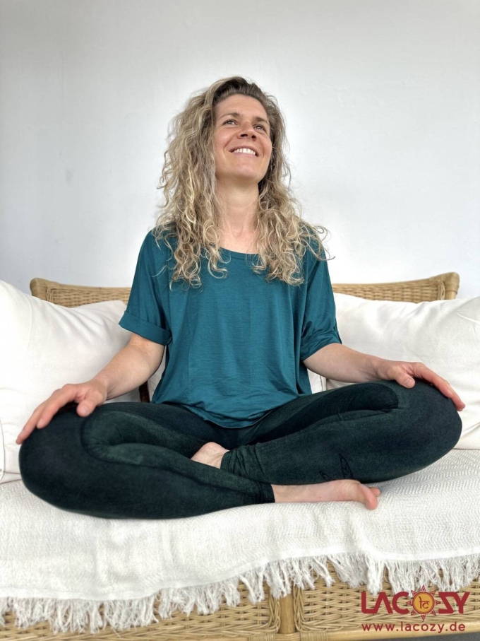 Weiches Basic T-Shirt FIA | Relaxed Yoga Shirt | Petrol