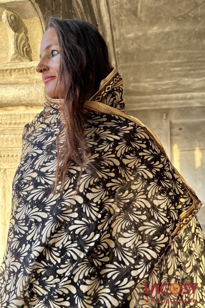 Blockprint Sarong | Baumwolltuch JASMIN – Bild 3