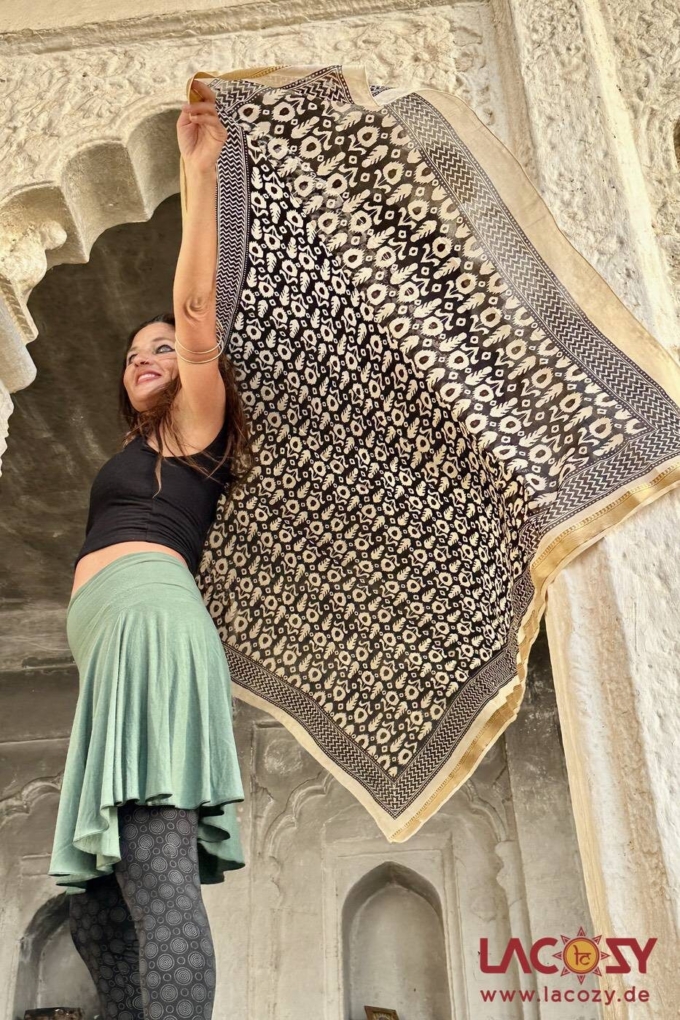 Blockprint Sarong | Baumwolltuch NOOR – Bild 2
