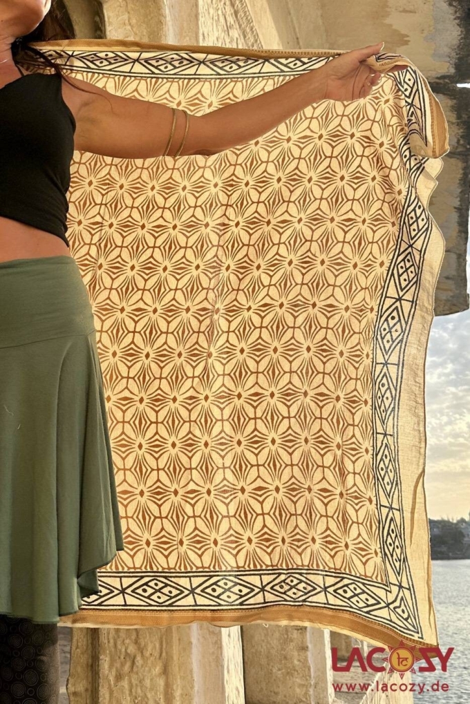 Blockprint Sarong | Baumwolltuch SORAYA – Bild 2