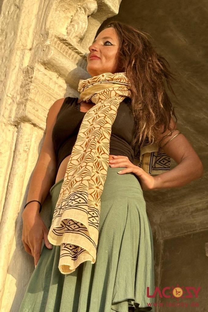 Blockprint Sarong | Baumwolltuch SORAYA – Bild 3