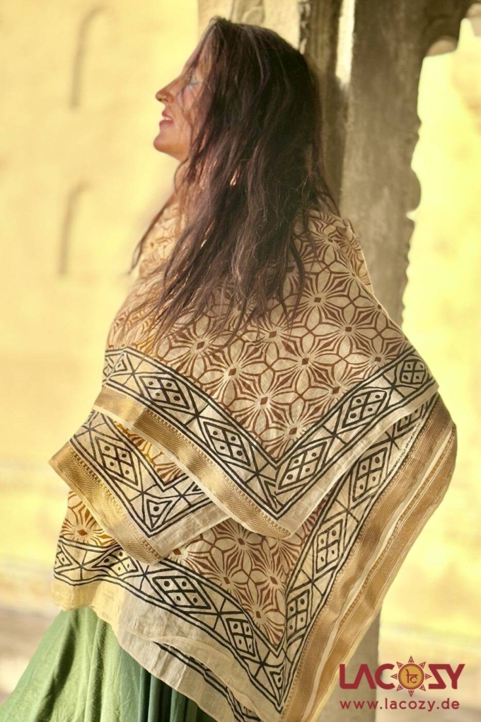 Blockprint Sarong | Baumwolltuch SORAYA – Bild 4