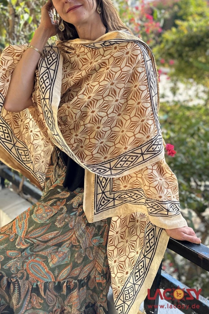 Blockprint Sarong | Baumwolltuch SORAYA – Bild 6
