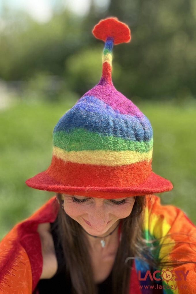 Filzhut | Saunahut REGENBOGEN