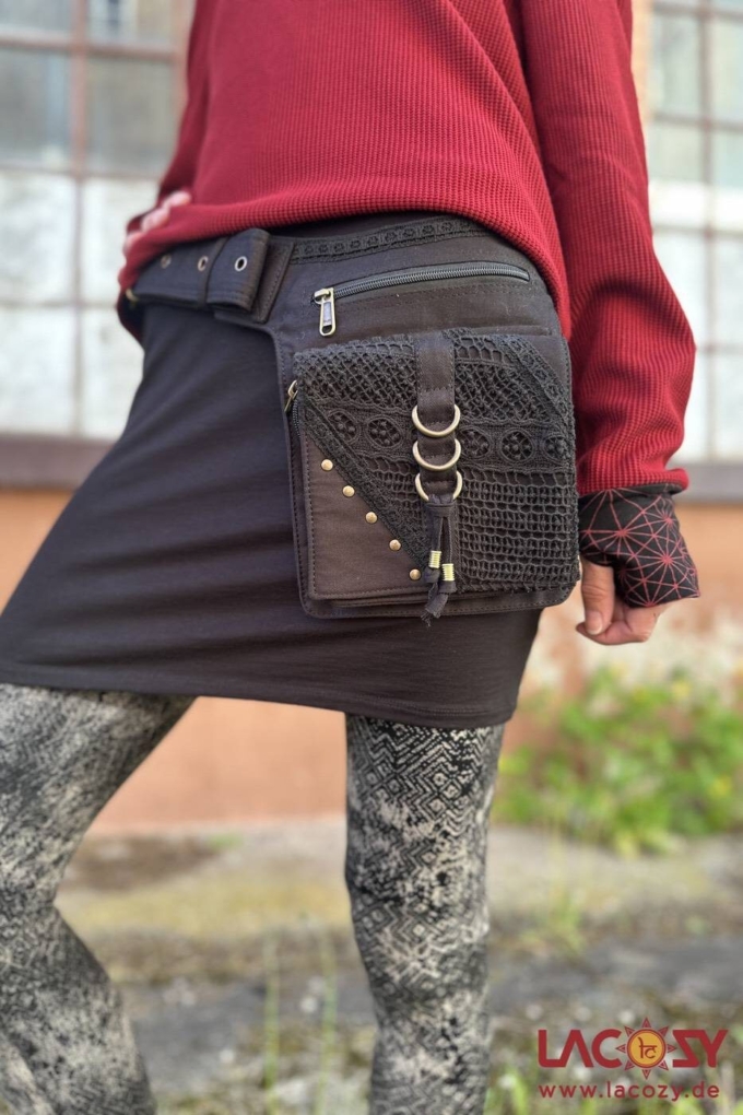 Gürteltasche KALIYA Bauchtasche | Schwarz Gold
