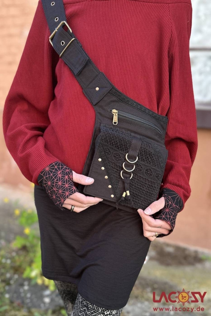 Gürteltasche KALIYA Bauchtasche | Schwarz Gold – Bild 2