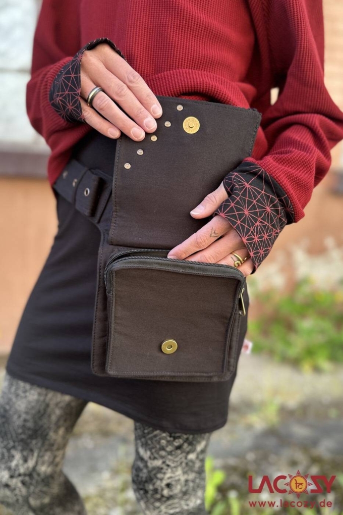 Gürteltasche KALIYA Bauchtasche | Schwarz Gold – Bild 3