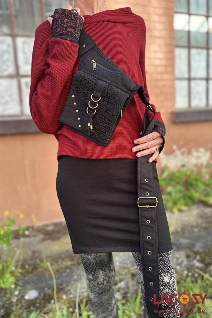 Gürteltasche KALIYA Bauchtasche | Schwarz Gold – Bild 4