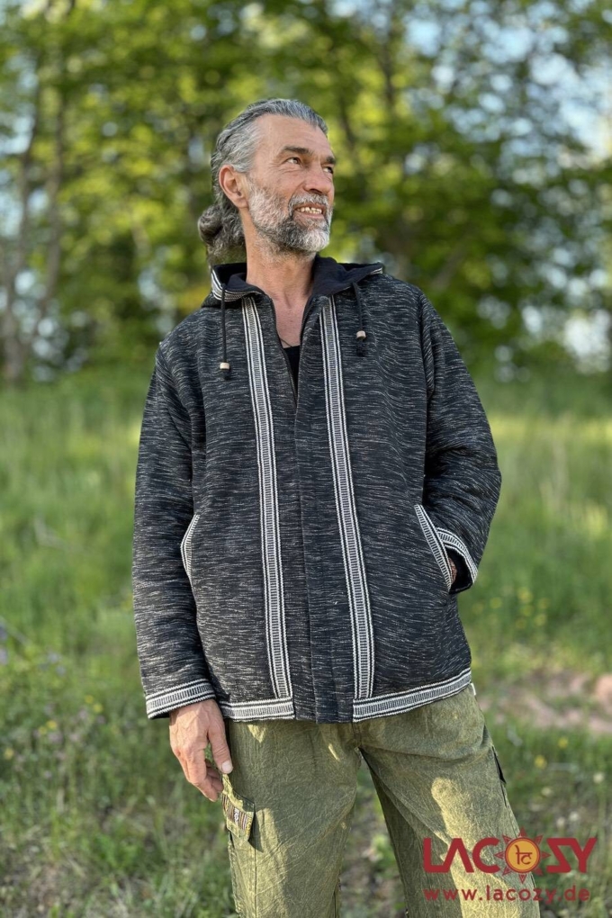 Gefütterte Herren Jacke NERO | Anthrazit