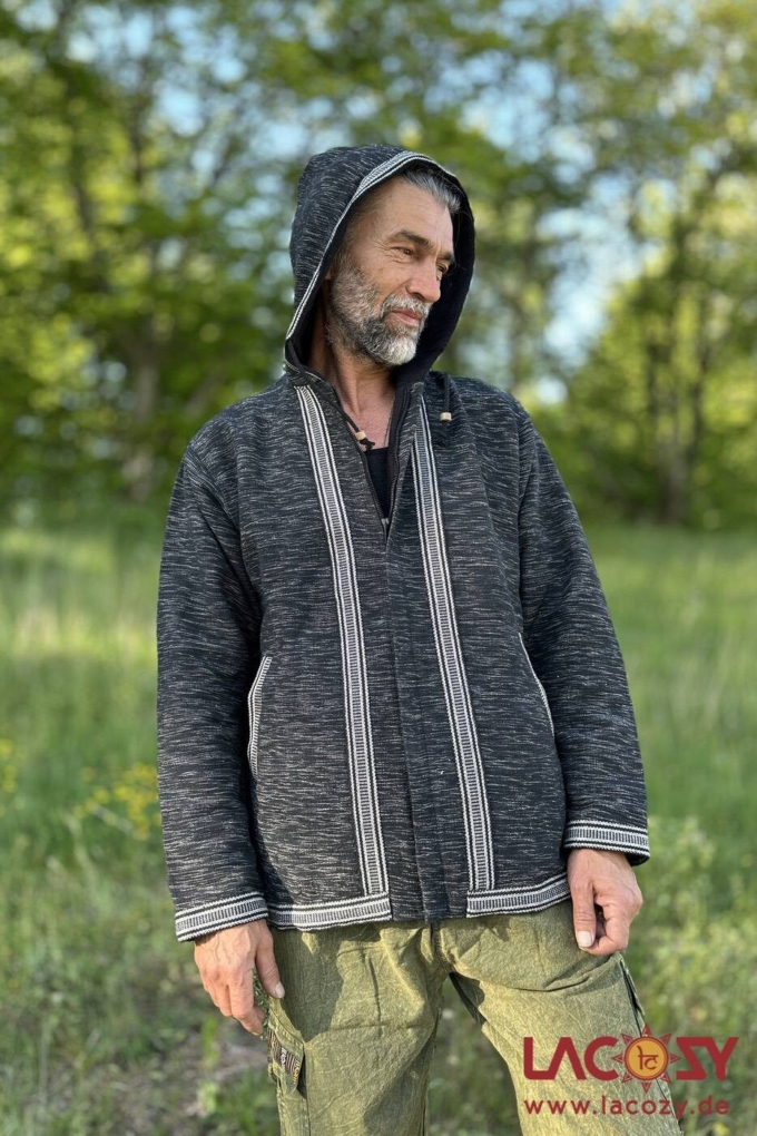 Gefütterte Herren Jacke NERO | Anthrazit – Bild 2