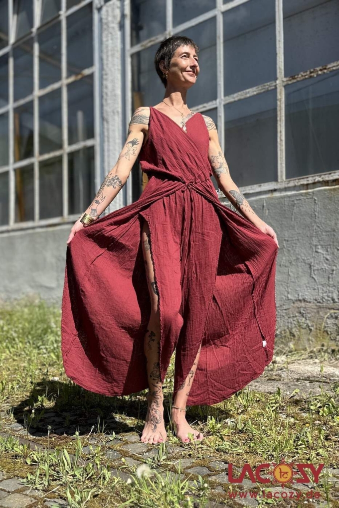 Jumpsuit mit Beinschlitz KESHA Overall | BORDEAUX