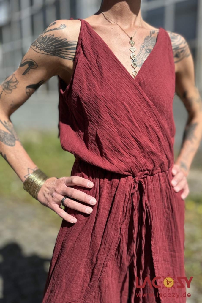 Jumpsuit mit Beinschlitz KESHA Overall | BORDEAUX – Bild 4