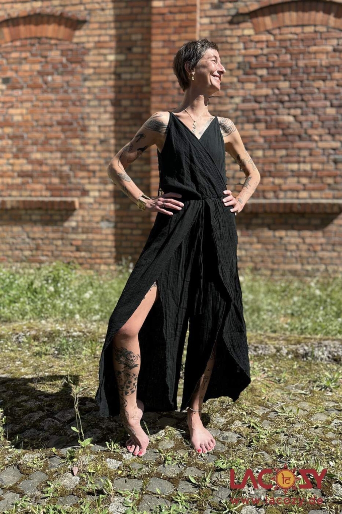 Jumpsuit Overall mit offenem Bein KESHA | SCHWARZ