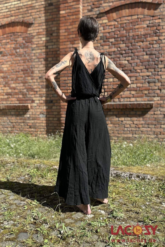 Jumpsuit Overall mit offenem Bein KESHA | SCHWARZ – Bild 2