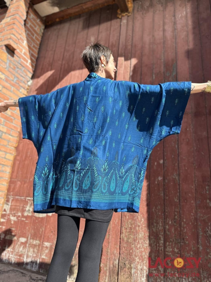 Kimono MAGIC PAISLEY | PETROL – Bild 3