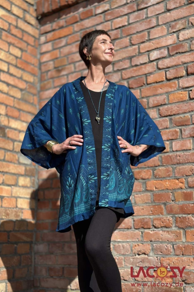 Kimono MAGIC PAISLEY | PETROL – Bild 5