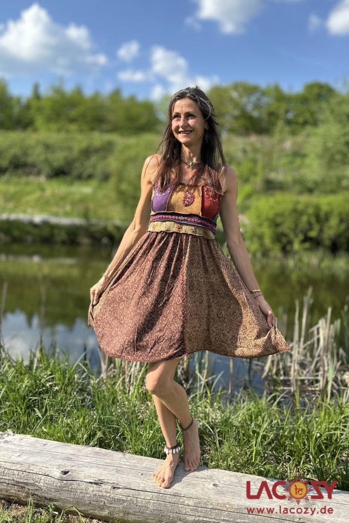 Hippie Sommerkleid SIENNA | Braun