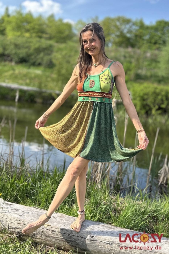 Hippie Sommerkleid SIENNA | Grün