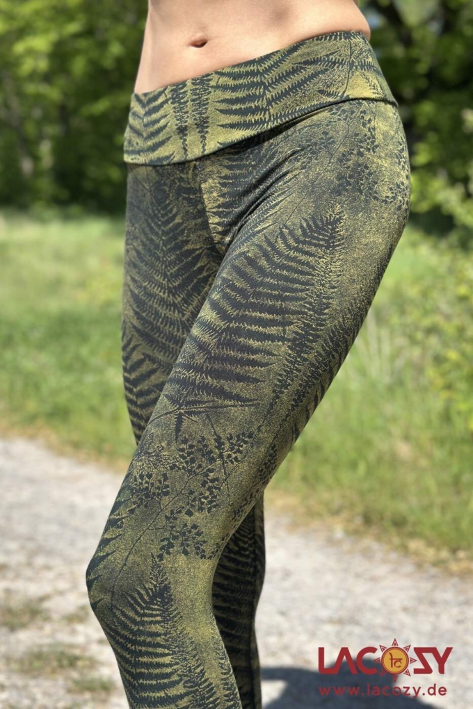 Leggins mit FARN Musterung | Gelb- Grün – Bild 6