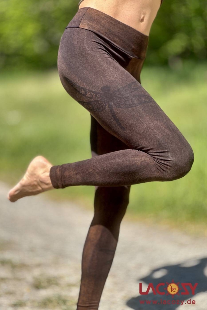 Batik Leggins FAIRYFLY mit LIBELLE | Braun