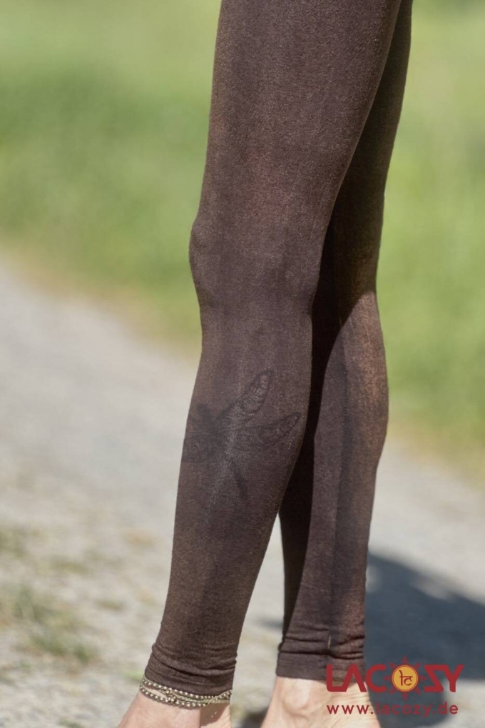 Batik Leggins FAIRYFLY mit LIBELLE | Braun – Bild 6