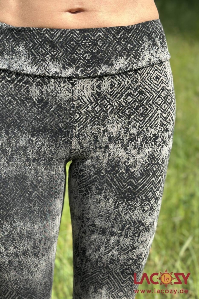 Batik Leggins ZEBA | Schwarz - Weiß – Bild 6