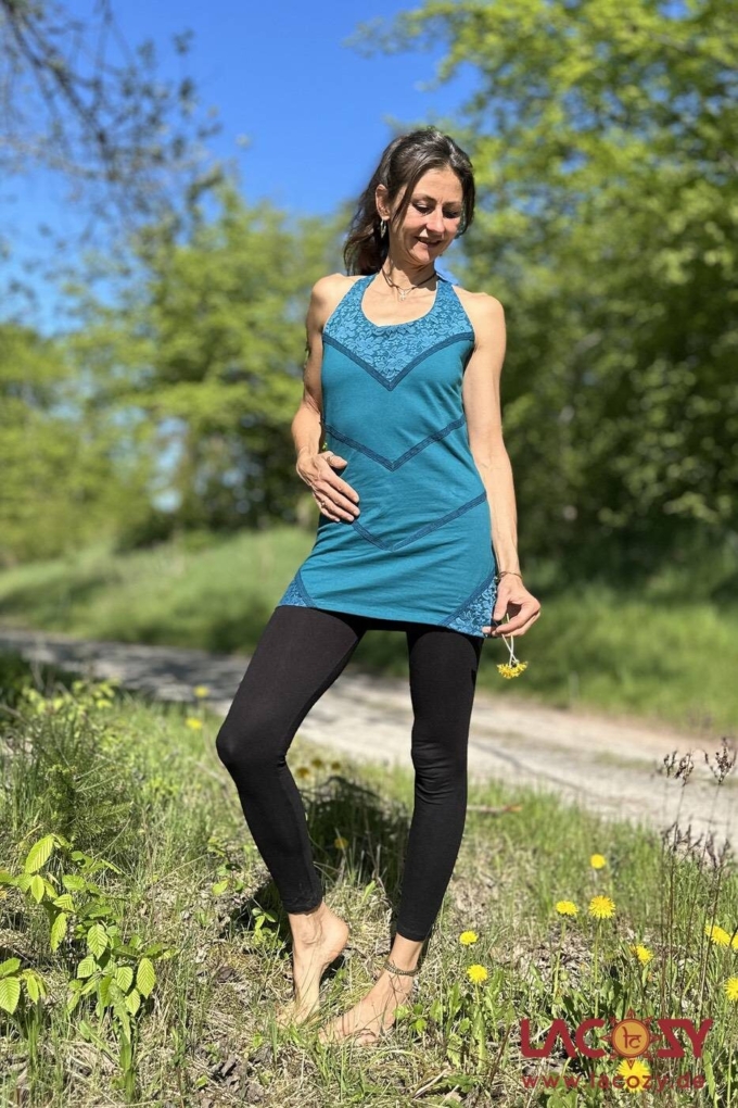 Longtop | Minikleid MAITREYA mit Bustier | PETROL