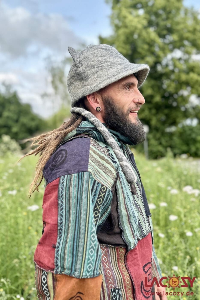 Filzhut MAUSI | Saunahut | Unisex | Grau – Bild 4