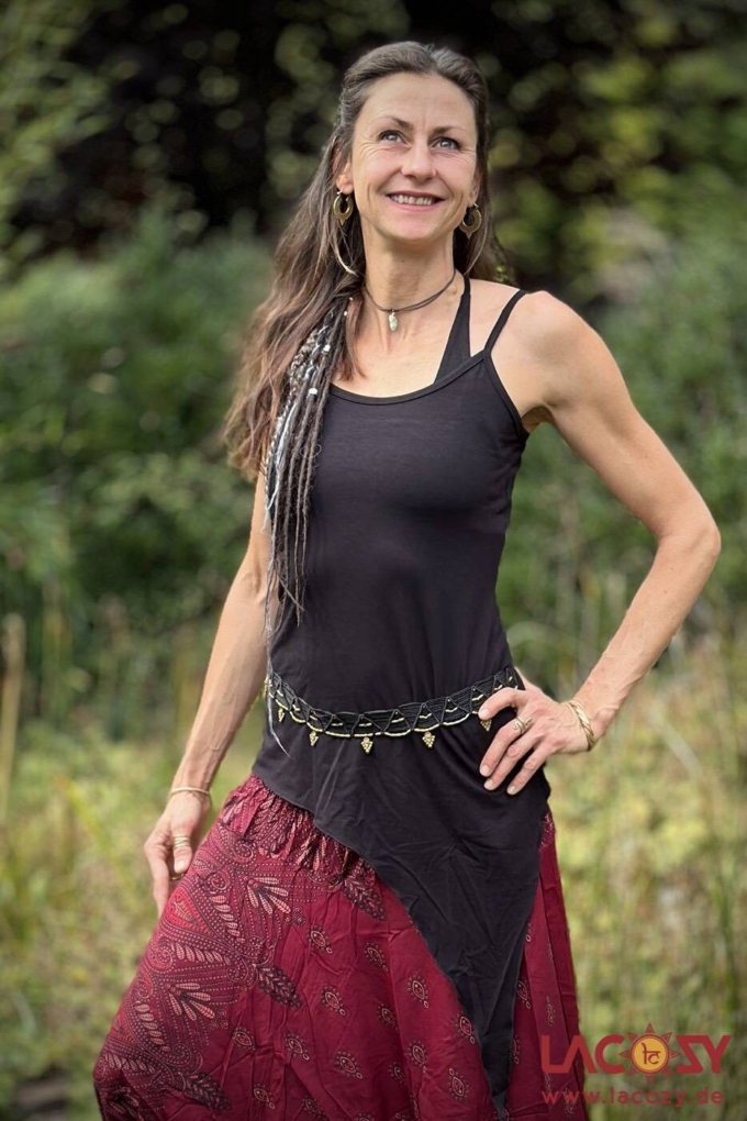 Makramee Gürtel | Hippie Boho Gürtel | Schwarz