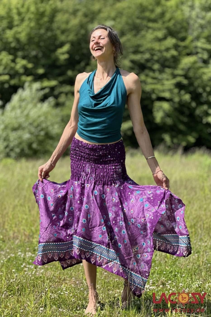 Rückenfreies Neckholder Top GODDESS | Petrol
