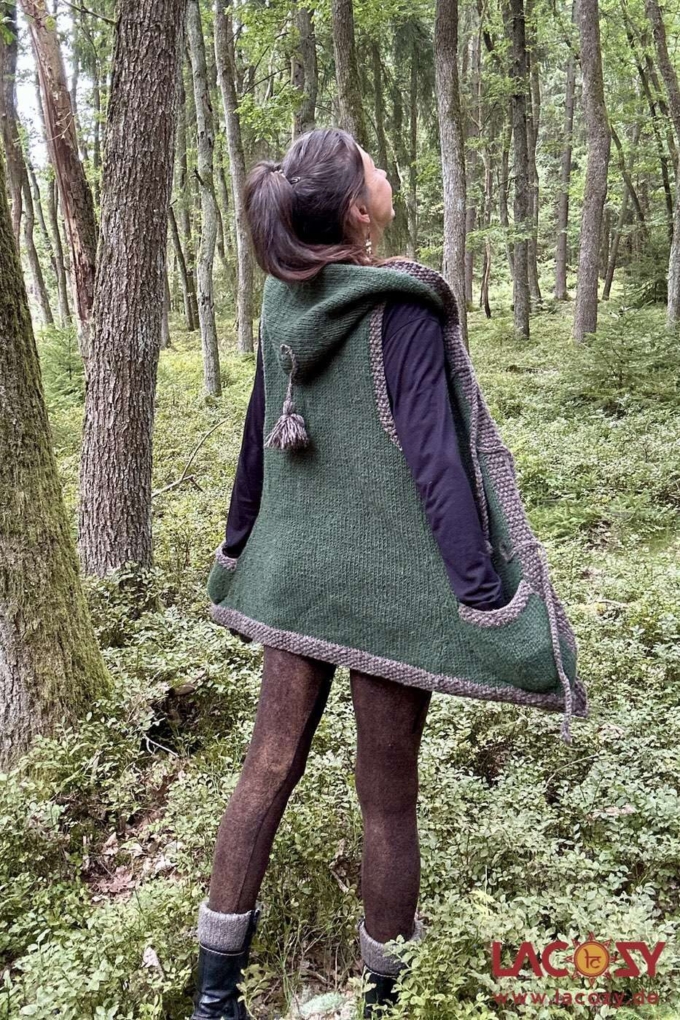 Strickweste | Pixie Weste SITHA aus Schurwolle | Waldgrün – Bild 5