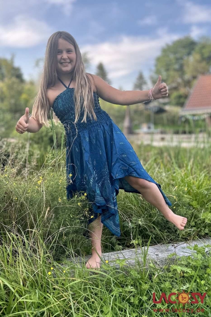 2-in-1 Sommerkleid und Zipfelrock MAGIC PAISLEY | Petrol – Bild 5
